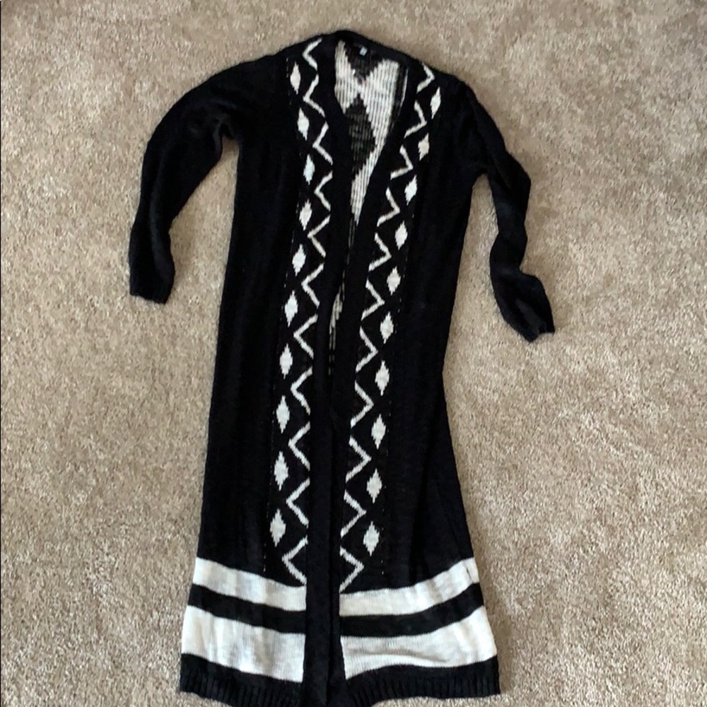 Long/mid calf length cardigan -M
